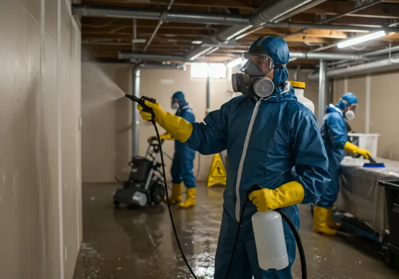 Basement Sanitization and Antimicrobial Treatment process in Hettinger County, ND